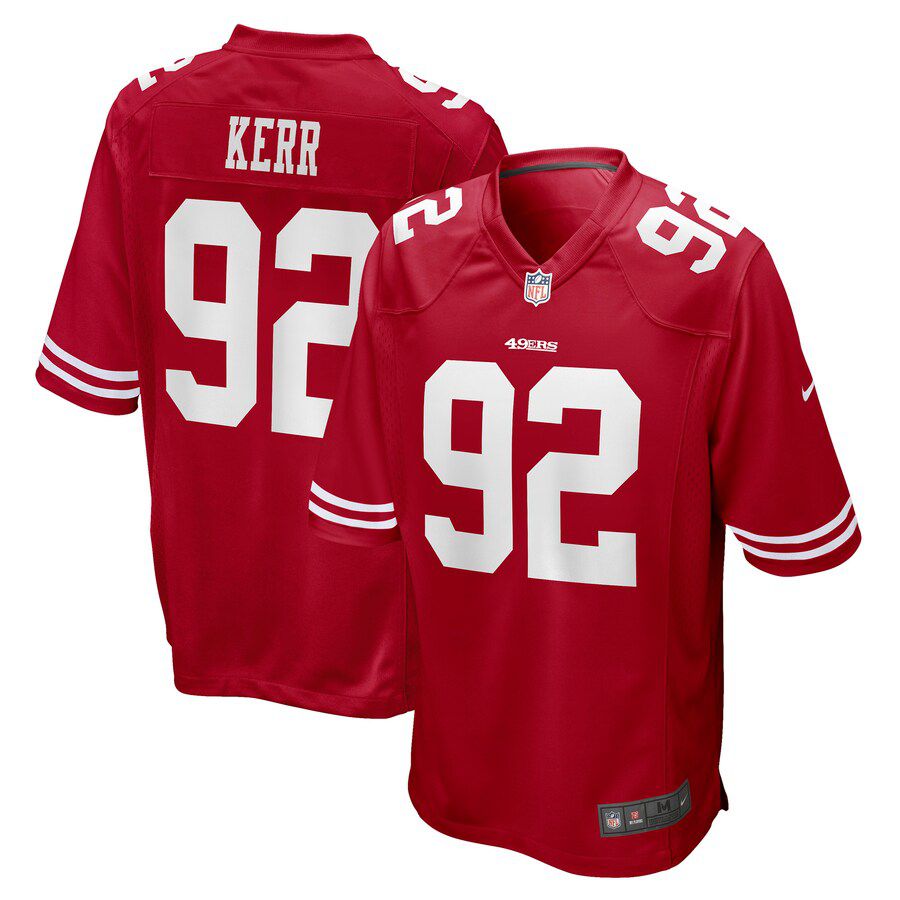 Men San Francisco 49ers 92 Zach Kerr Nike Scarlet Game NFL Jersey